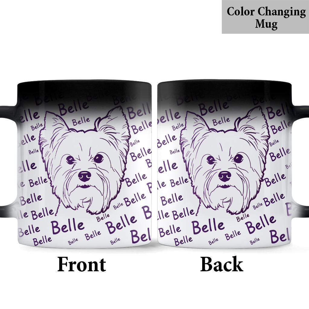 Unique Pet Gift, Badly Drawn Minimalist - Personalized Dog Mug