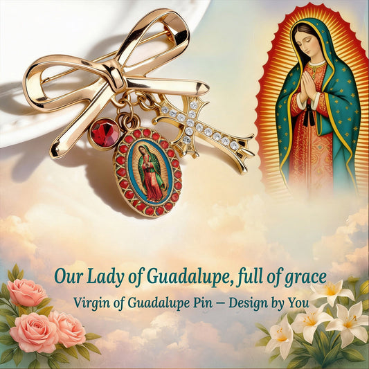 Our Lady of Guadalupe - Personalized Christian 3D Embossed Enamel Pin