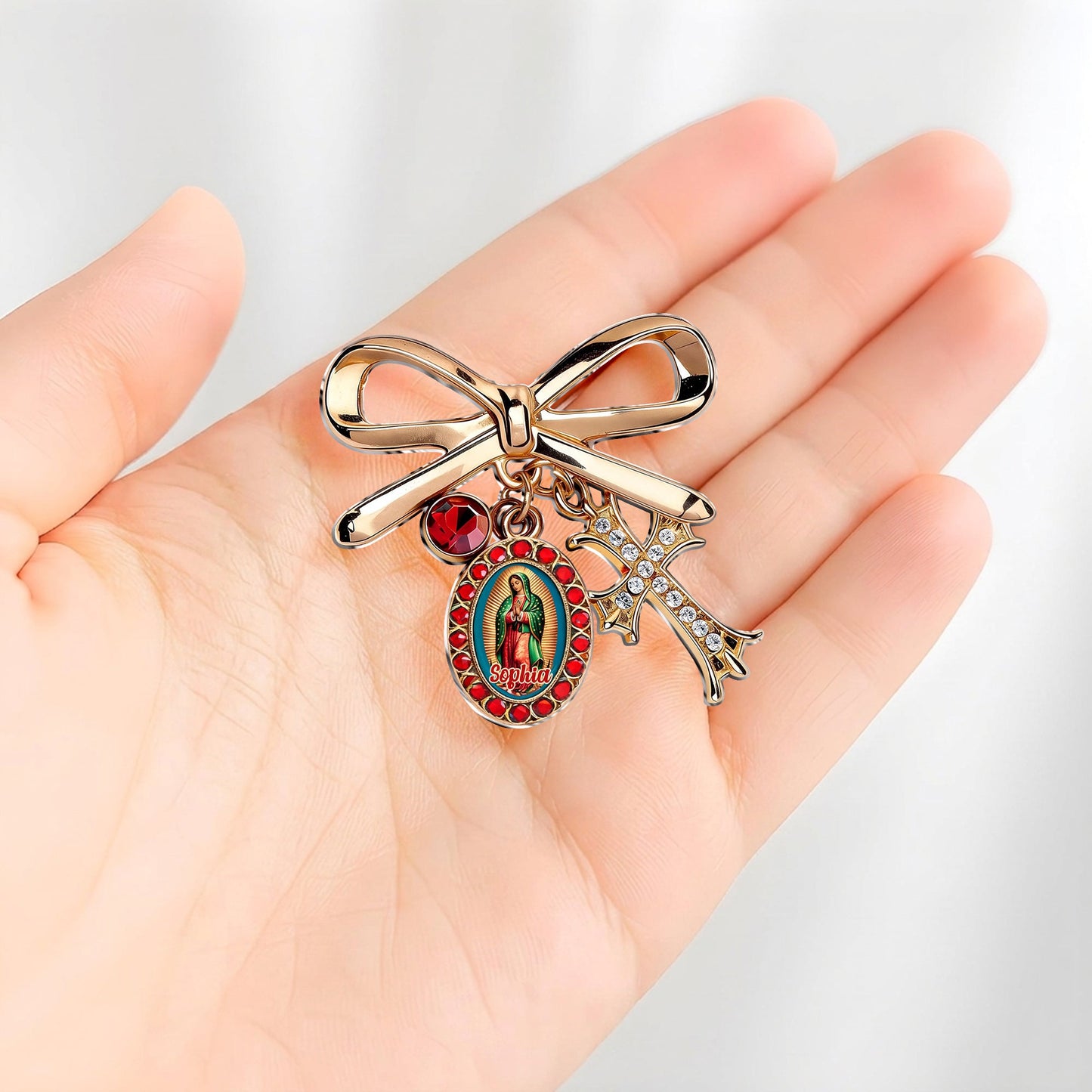 Our Lady of Guadalupe - Personalized Christian 3D Embossed Enamel Pin