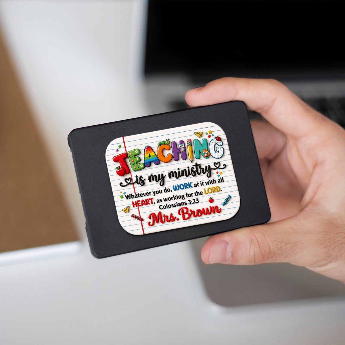 Teaching Is My Ministry - Personalized Teacher Magnet