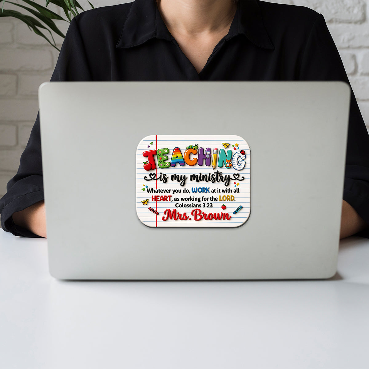 Teaching Is My Ministry - Personalized Teacher Magnet