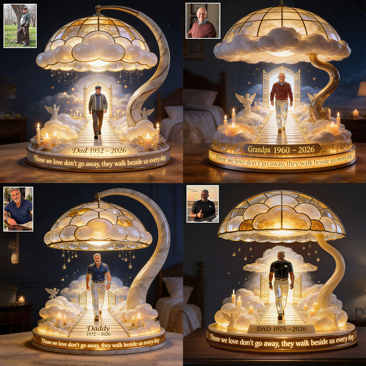 Those We Love Don’t Go Away - Personalized Memorial Acrylic LED Night Light