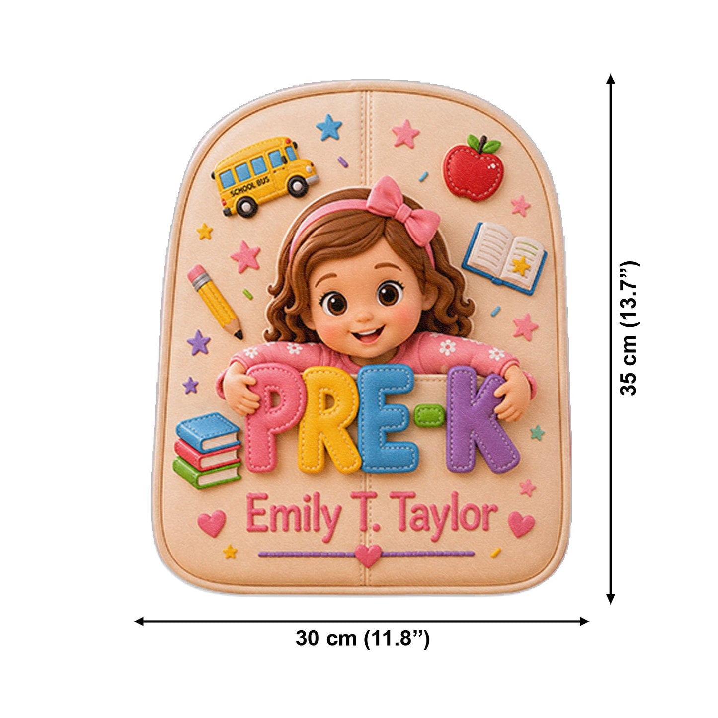 Perfect Back To School Gift For Kids - Personalized Kid Changeable Leather Patch Backpack