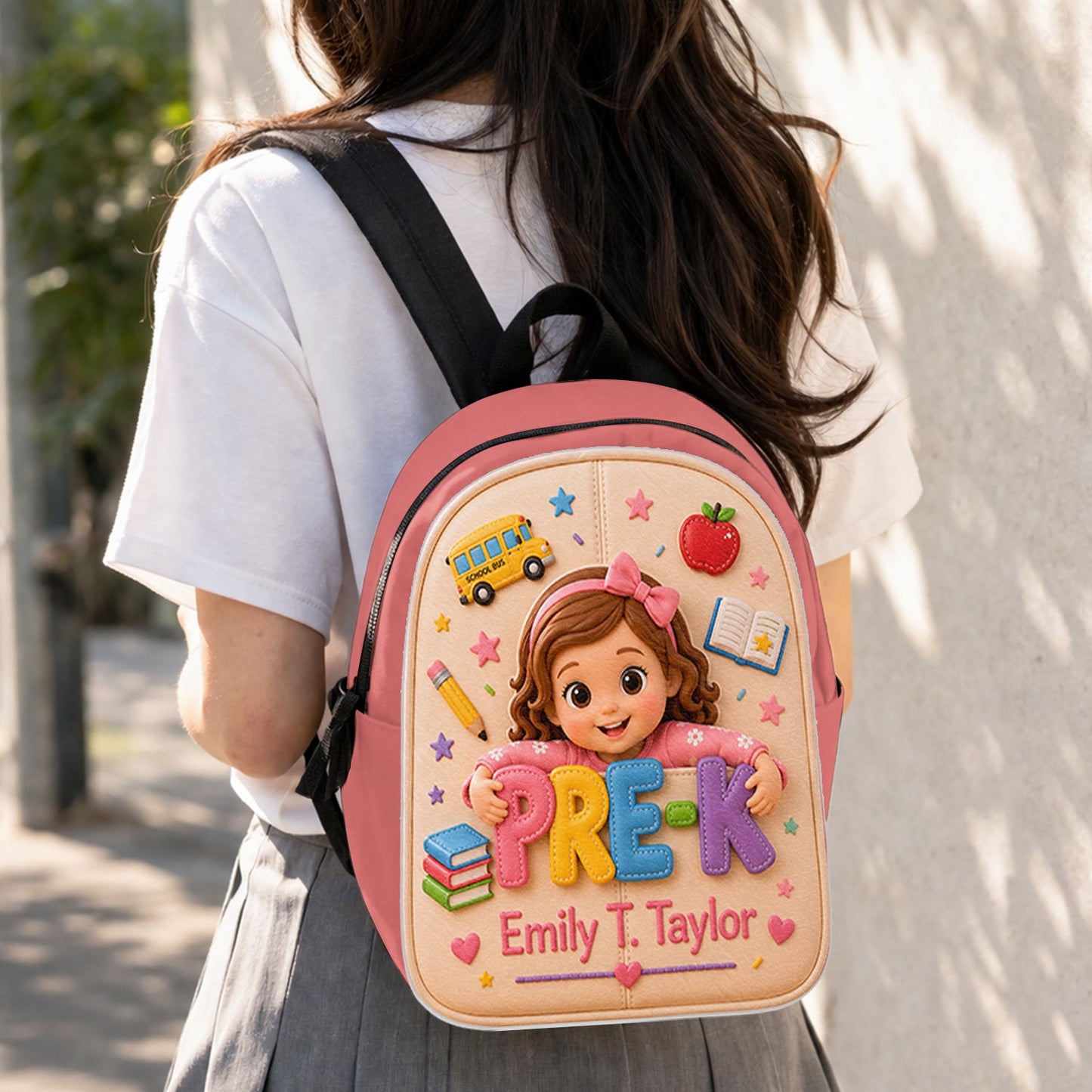 Perfect Back To School Gift For Kids - Personalized Kid Changeable Leather Patch Backpack