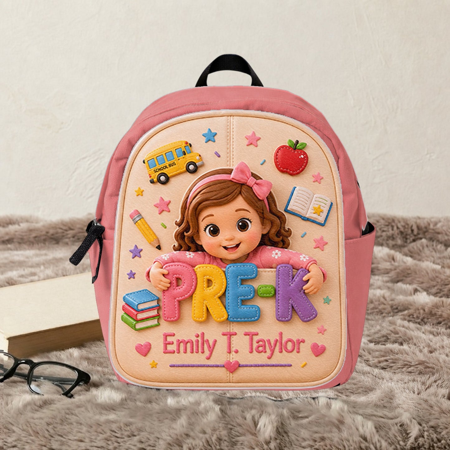 Perfect Back To School Gift For Kids - Personalized Kid Changeable Leather Patch Backpack