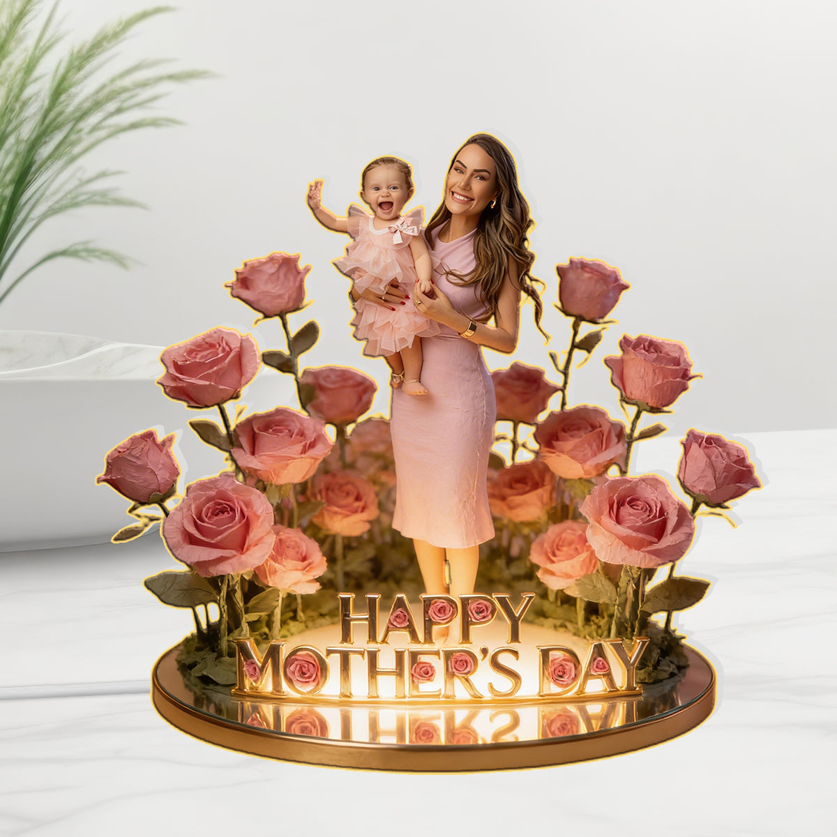 Mother Grandmother's Garden - Personalized Mother Acrylic LED Night Light