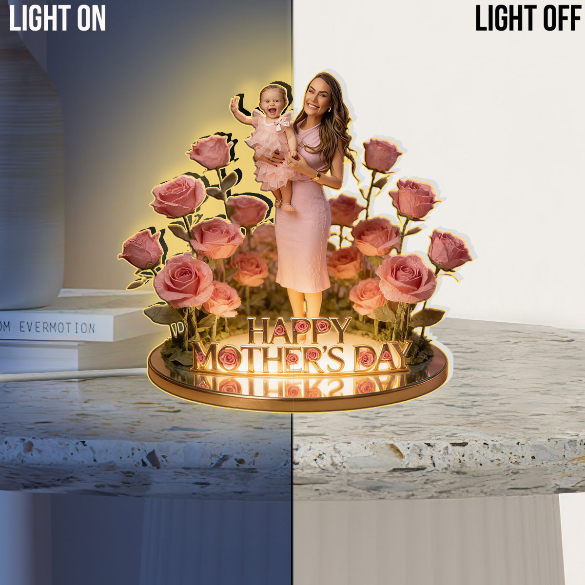 Mother Grandmother's Garden - Personalized Mother Acrylic LED Night Light