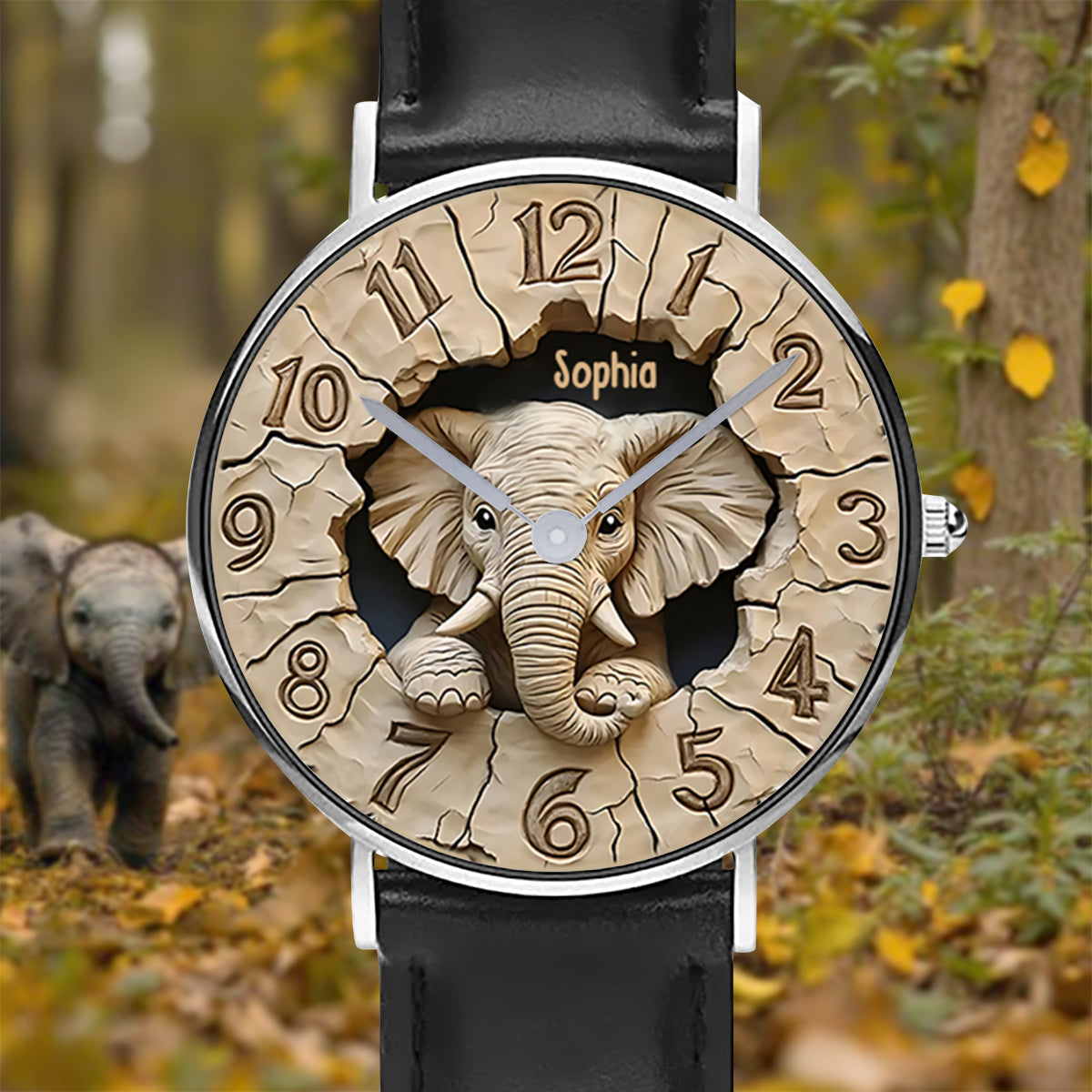 Love Elephant - Personalized Elephant Hand Watch