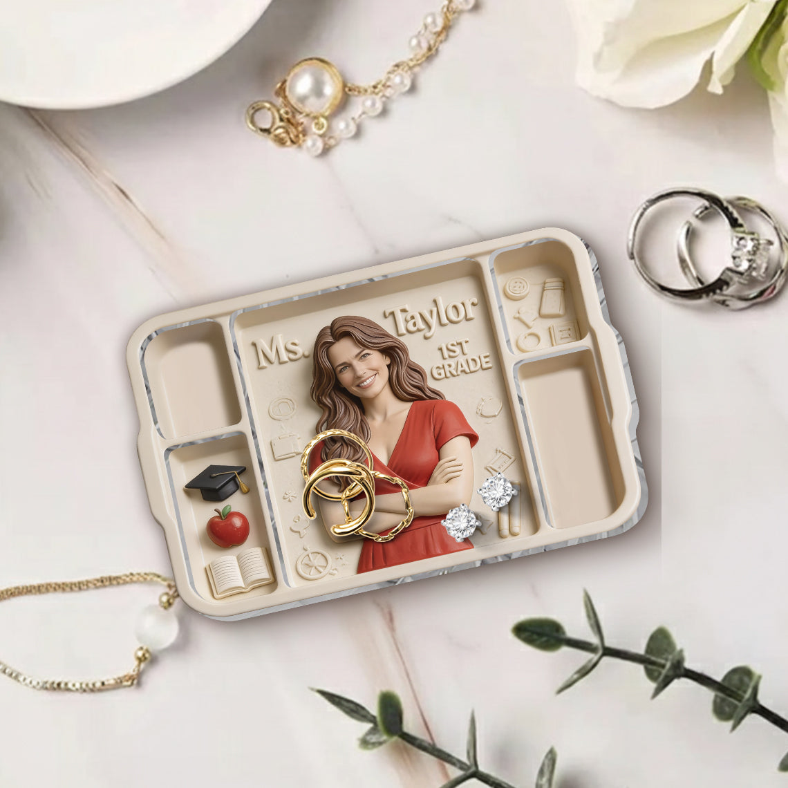 Teach With Love - Personalized Teacher Catch-All Tray