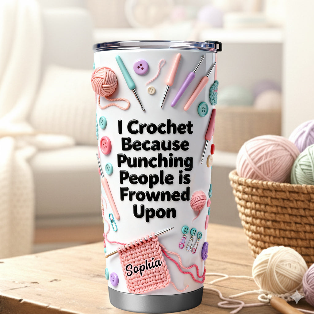 Love Crocheting - Personalized Crocheting Tumbler