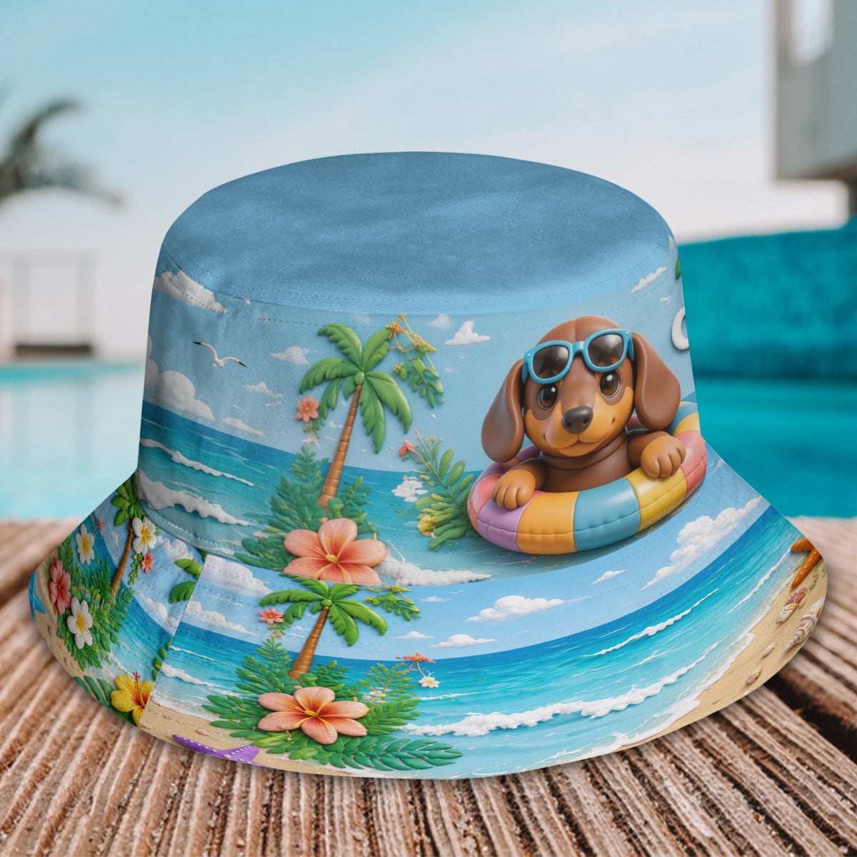 Any Photo Summer Vibes - Personalized Dog Bucket Hat