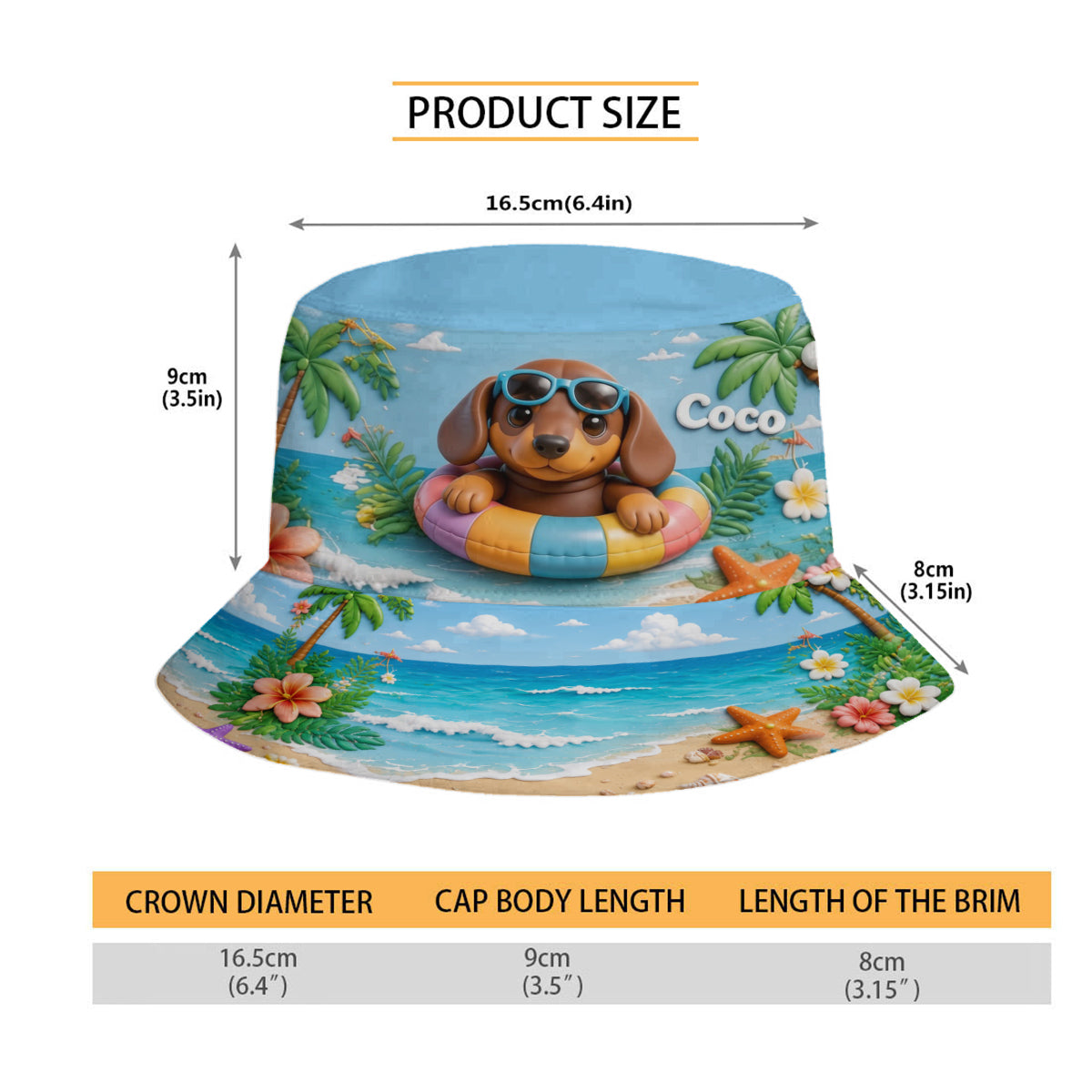 Any Photo Summer Vibes - Personalized Dog Bucket Hat
