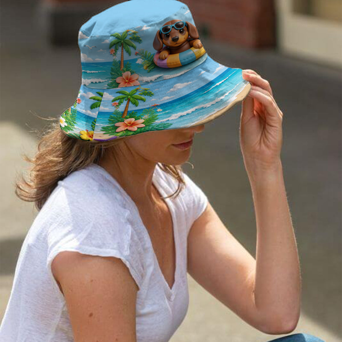 Any Photo Summer Vibes - Personalized Dog Bucket Hat
