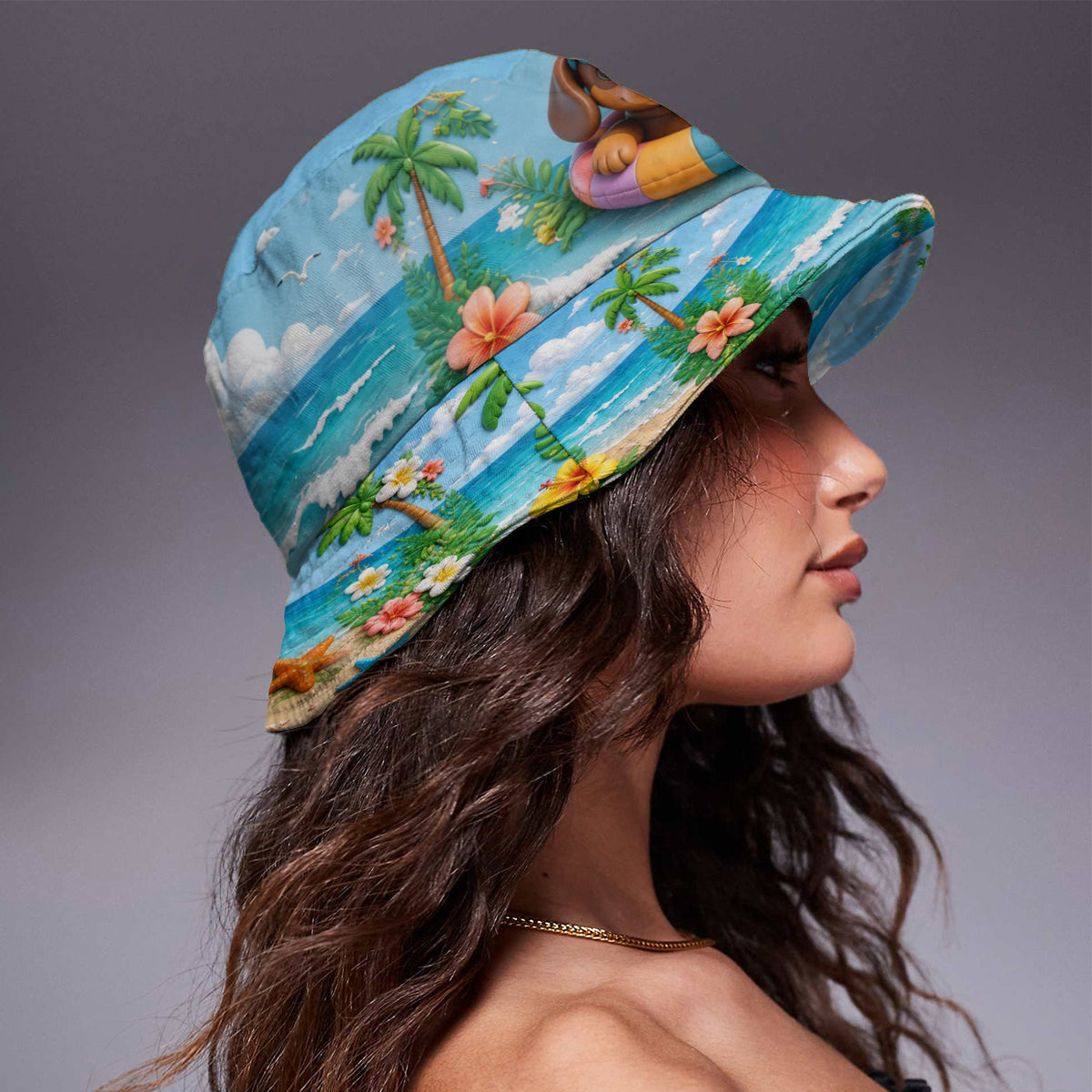 Any Photo Summer Vibes - Personalized Dog Bucket Hat