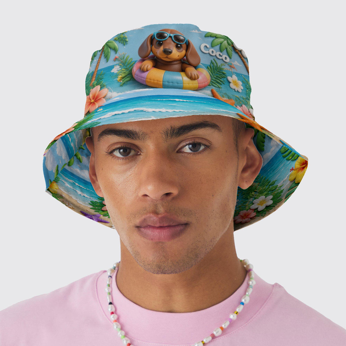 Any Photo Summer Vibes - Personalized Dog Bucket Hat