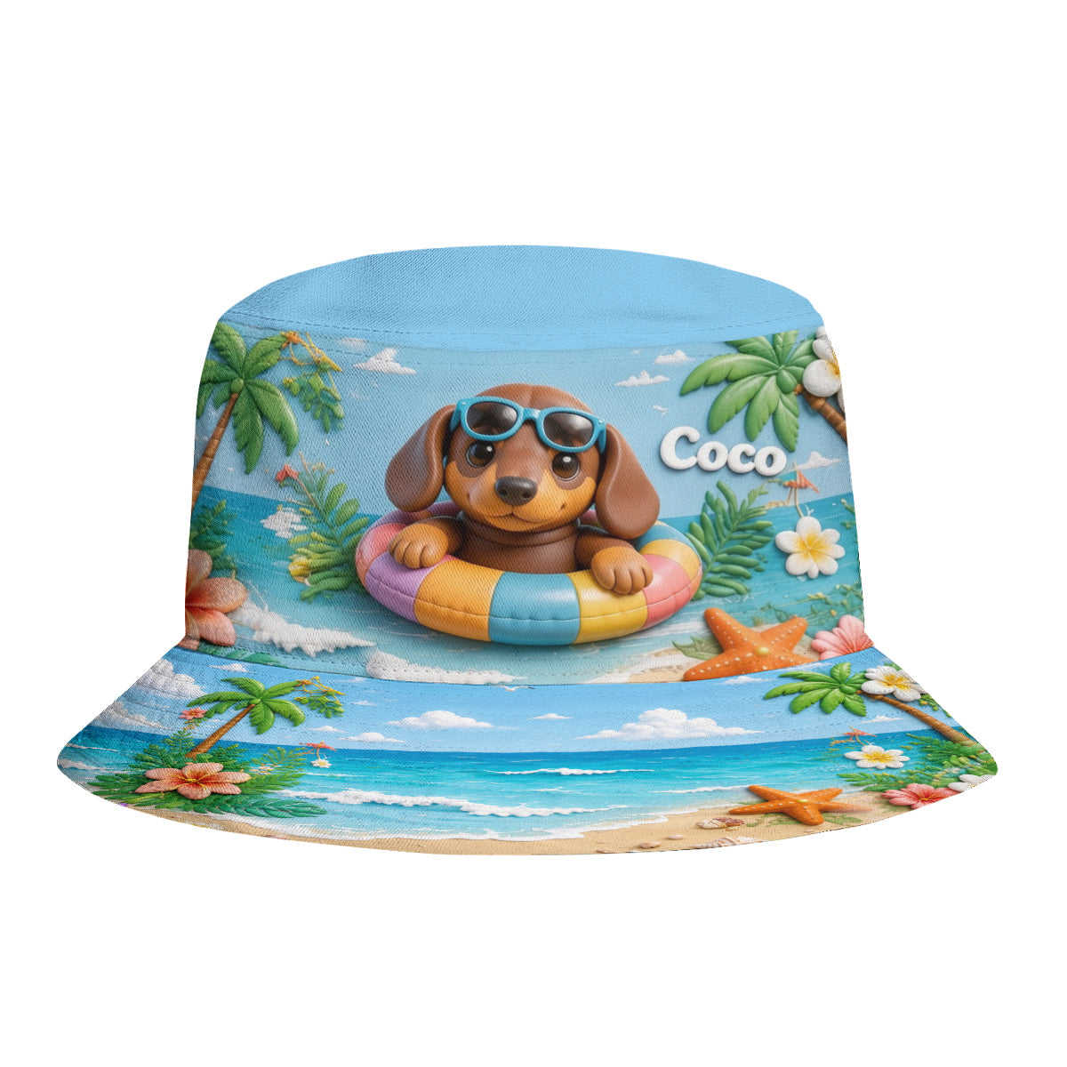 Any Photo Summer Vibes - Personalized Dog Bucket Hat