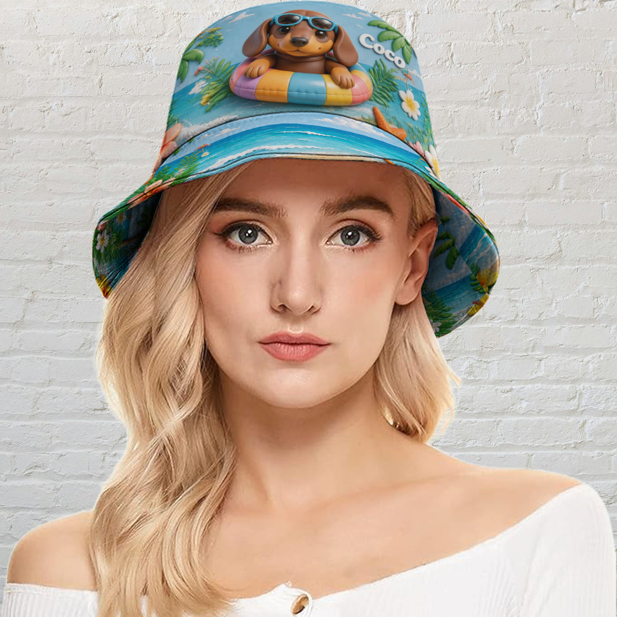 Any Photo Summer Vibes - Personalized Dog Bucket Hat