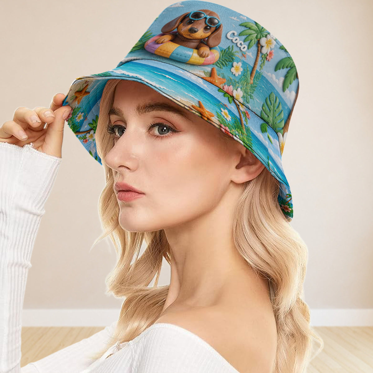 Any Photo Summer Vibes - Personalized Dog Bucket Hat