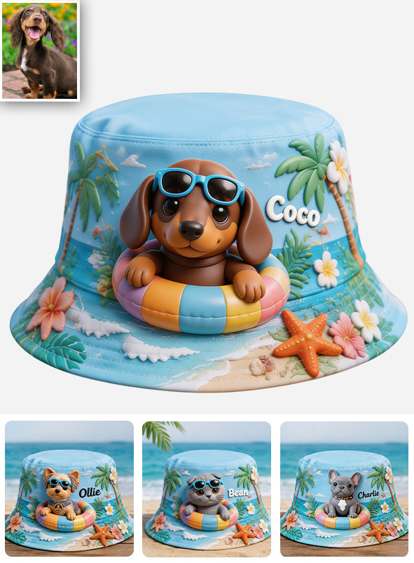 Any Photo Summer Vibes - Personalized Dog Bucket Hat
