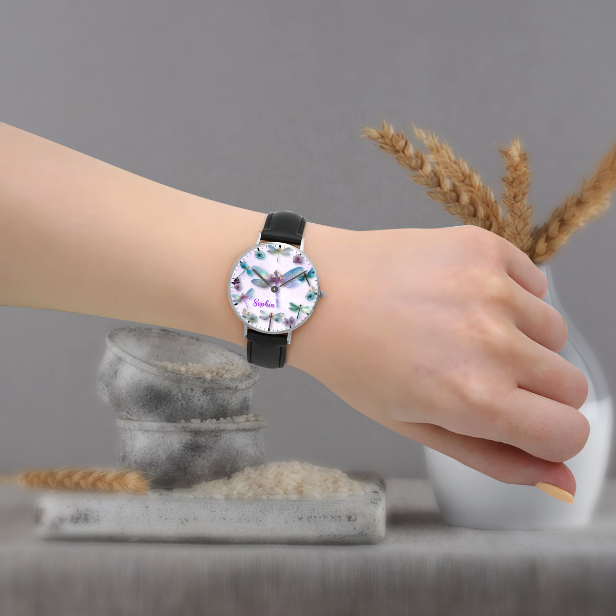 Whispering Wings Dragonflies - Personalized Dragonfly Hand Watch