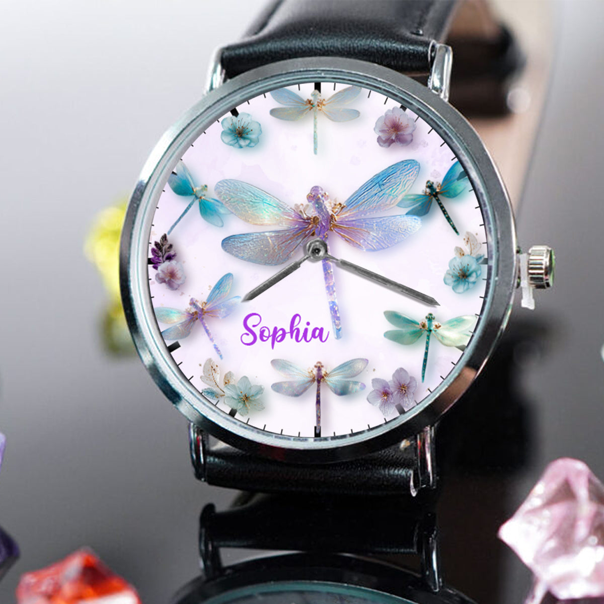 Whispering Wings Dragonflies - Personalized Dragonfly Hand Watch