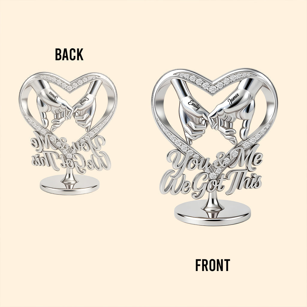 Silver Anniversary, Gold Anniversary, We Got This - Personalized Couple Custom Shaped Acrylic Plaque
