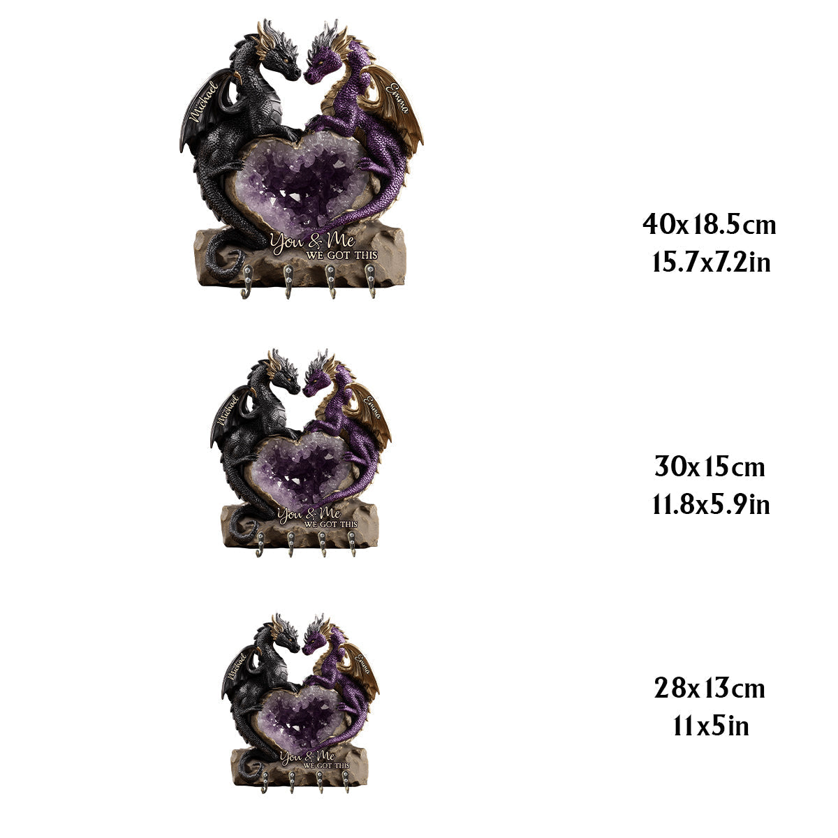 You & Me We Got This - Personalized Dragon Custom Shaped Hanging Rack