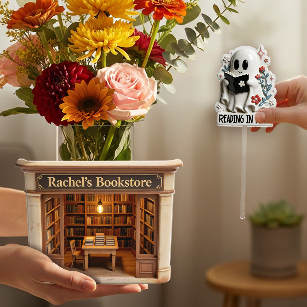 The Book Nook Garden - Personalized Book Acrylic Pot & Stake
