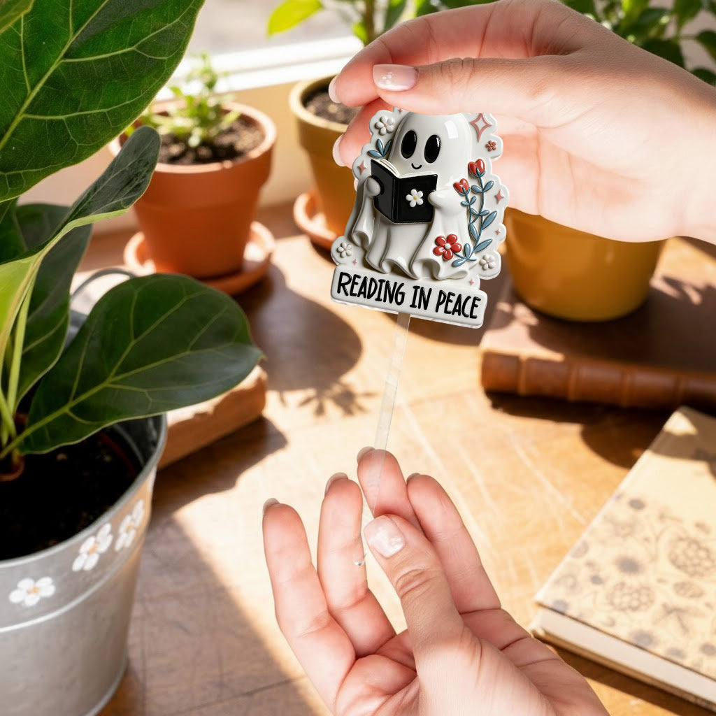 The Book Nook Garden - Personalized Book Acrylic Pot & Stake