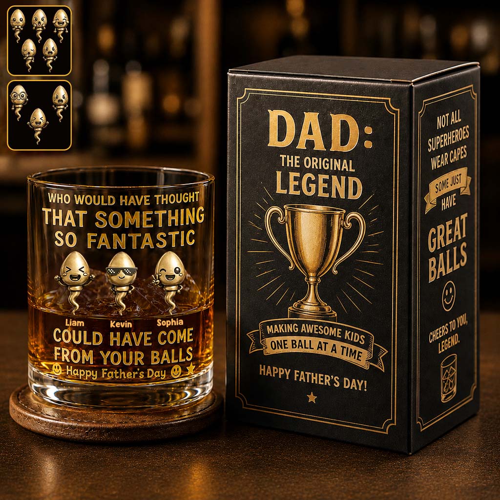 That Something So Fantastic - Personalized Father Whiskey Glass With Gift Box