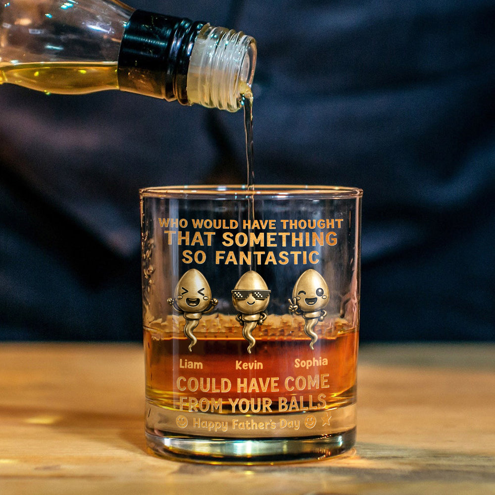 That Something So Fantastic - Personalized Father Whiskey Glass With Gift Box