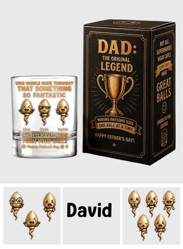 That Something So Fantastic - Personalized Father Whiskey Glass With Gift Box