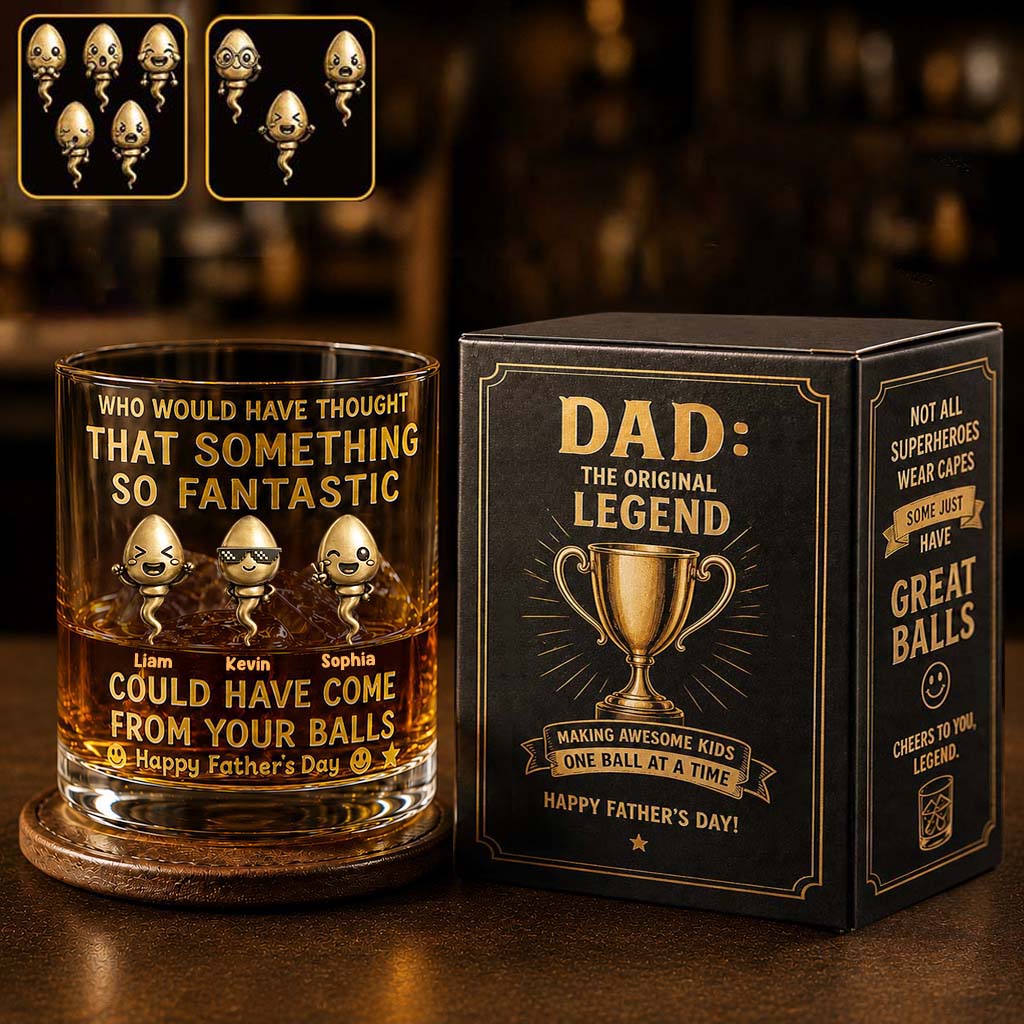 That Something So Fantastic - Personalized Father Whiskey Glass With Gift Box
