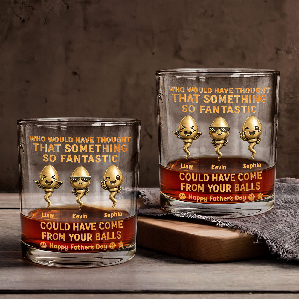 That Something So Fantastic - Personalized Father Whiskey Glass With Gift Box
