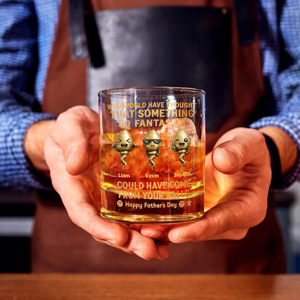 That Something So Fantastic - Personalized Father Whiskey Glass With Gift Box
