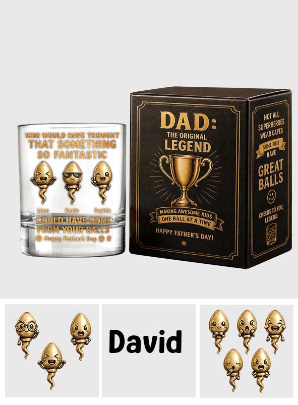 That Something So Fantastic - Personalized Father Whiskey Glass With Gift Box
