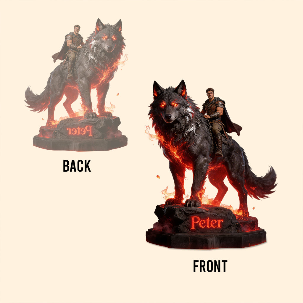 Walk With The Wolf - Personalized Wolf Custom Shaped Acrylic Plaque