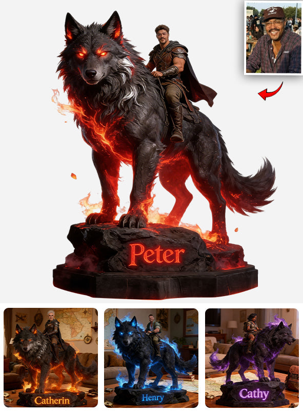Walk With The Wolf - Personalized Wolf Custom Shaped Acrylic Plaque