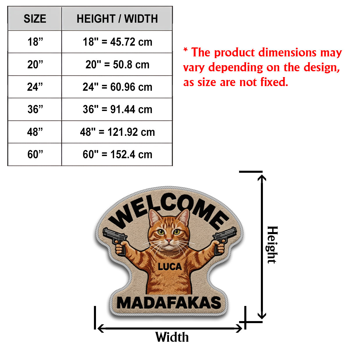 Welcome Mudafakas - Personalized Cat Non-Slip Tufted Rug