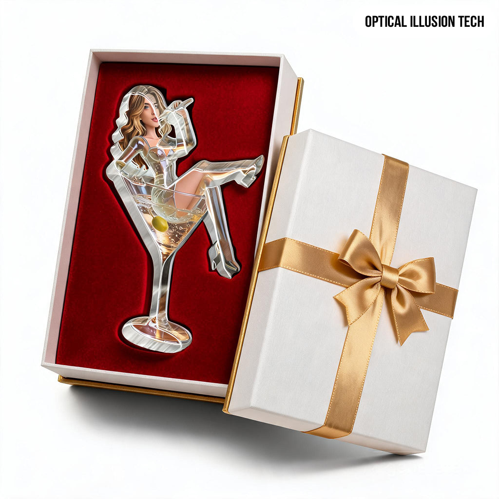 Retro Cocktail Martini Lovers - Personalized Cocktail Custom Shaped Acrylic Plaque