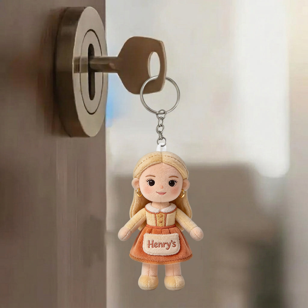 You Belongs To Me - Personalized Couple Plush Keychain