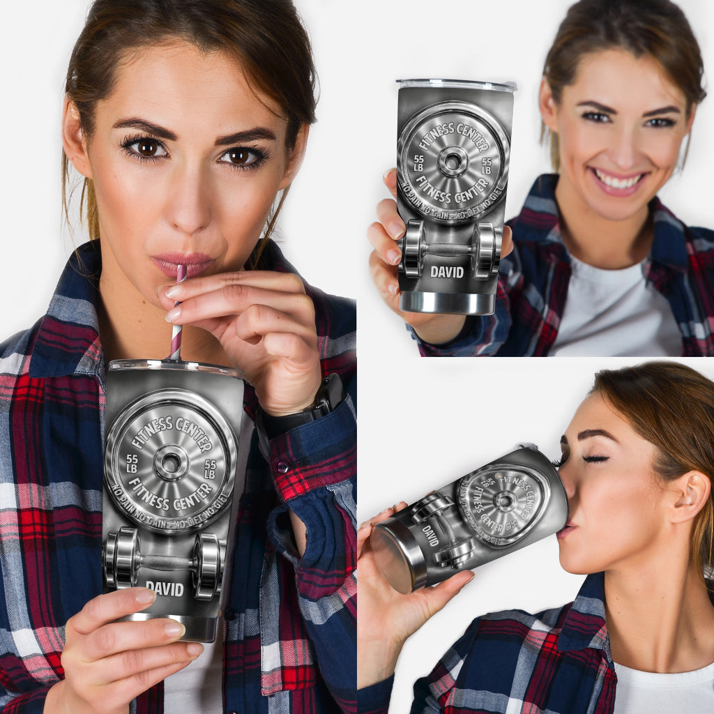 No Pain No Gain - Personalized Fitness Tumbler