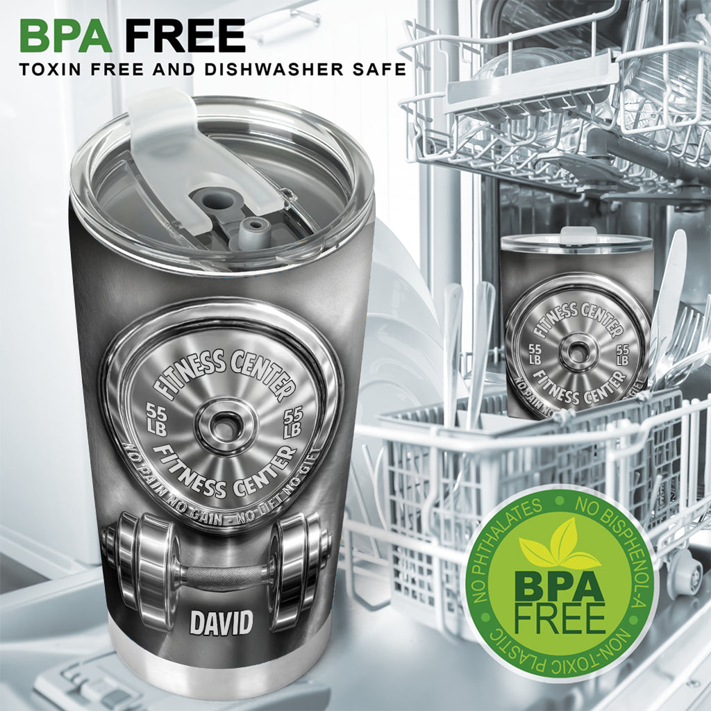 No Pain No Gain - Personalized Fitness Tumbler