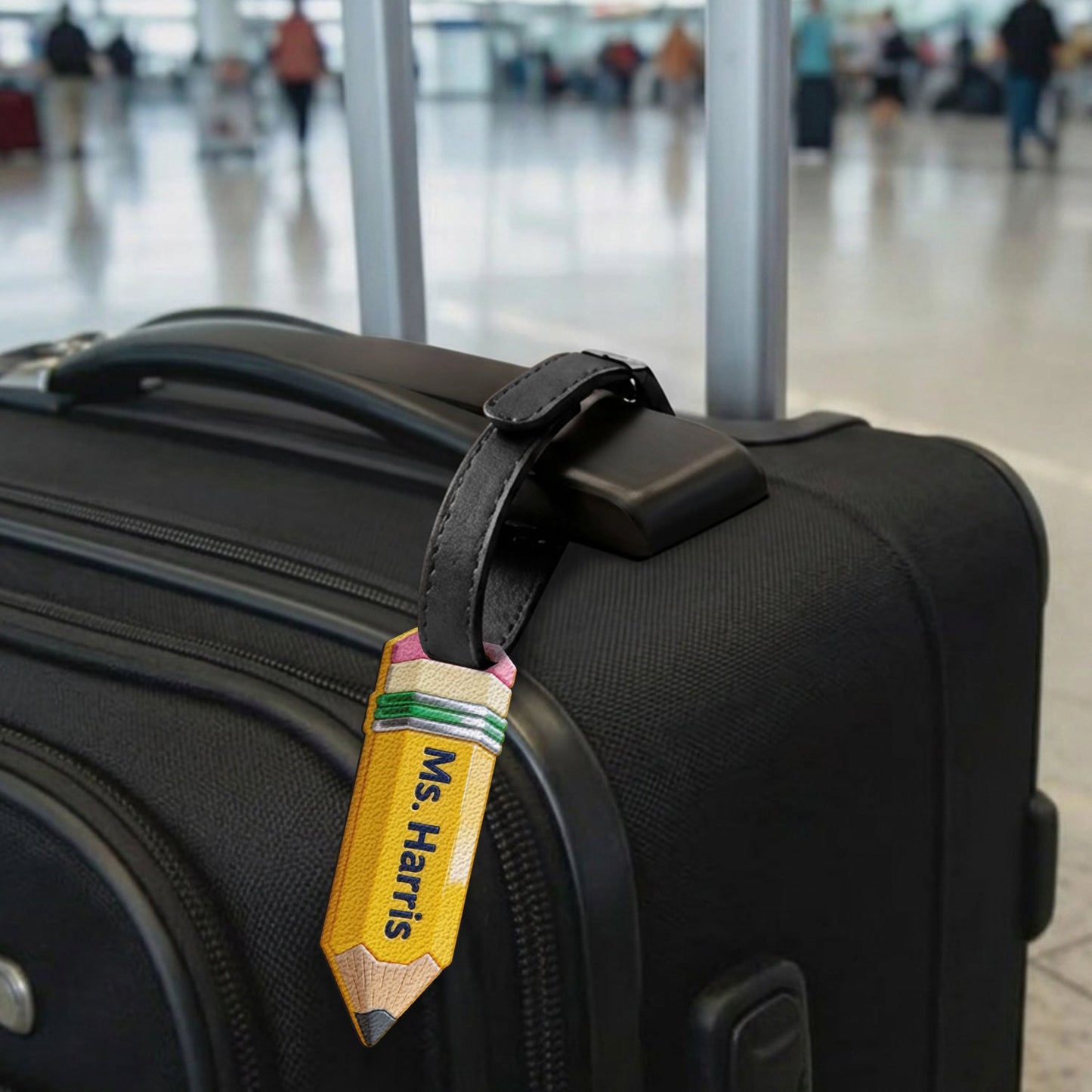 Pencil-Shaped Teacher Gift - Pencil Luggage Tag - Personalized Teacher Luggage Tag
