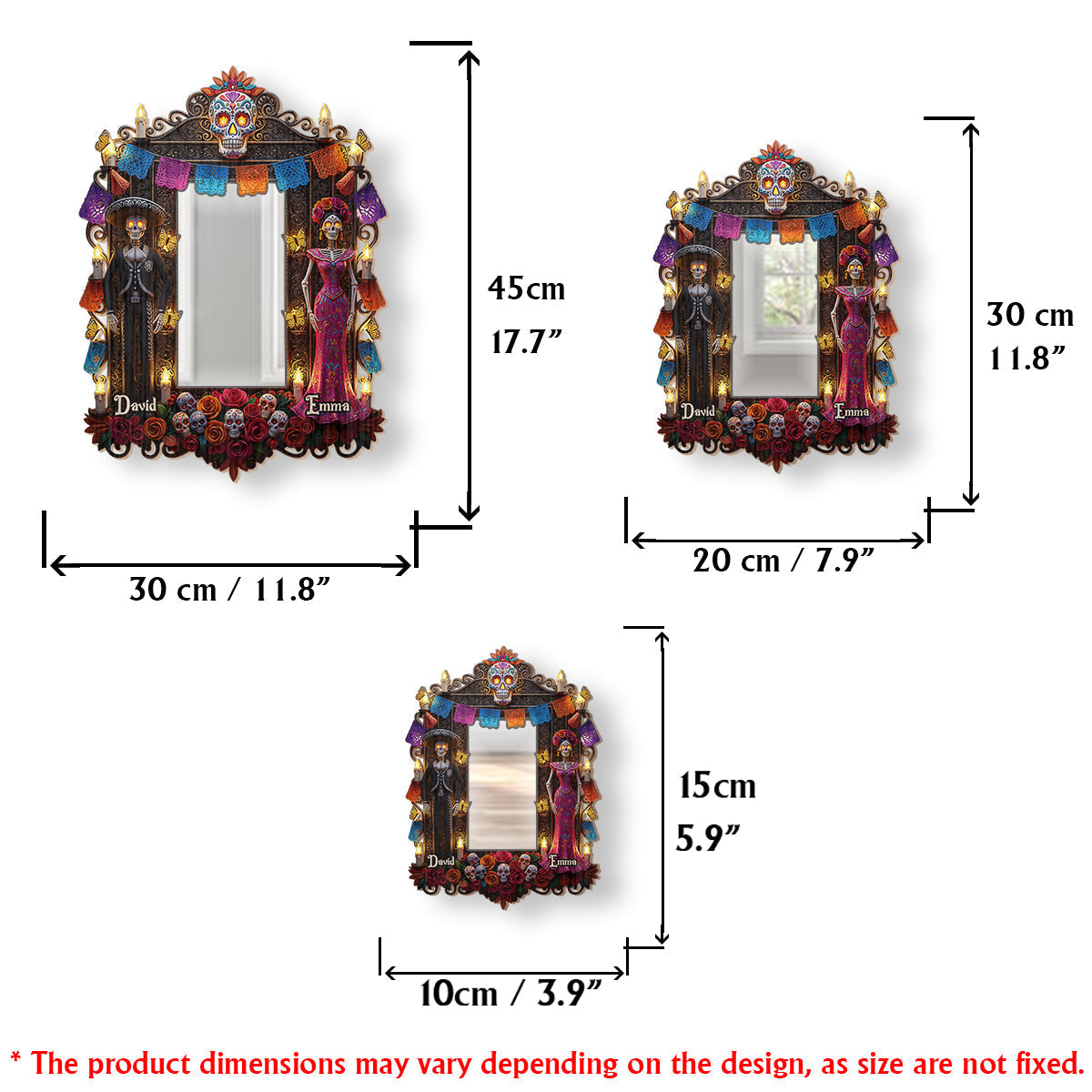 Till Death Do Us Part - Personalized Couple Wall Hanging Mirror