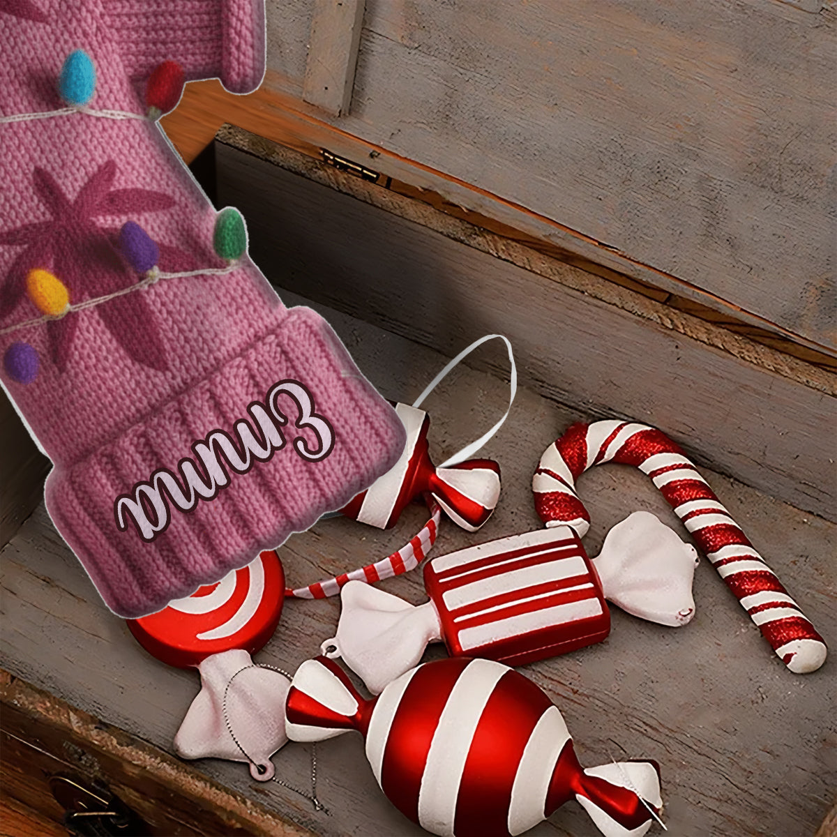 Merry Christmas - Personalized Weed Shaped Christmas Stocking