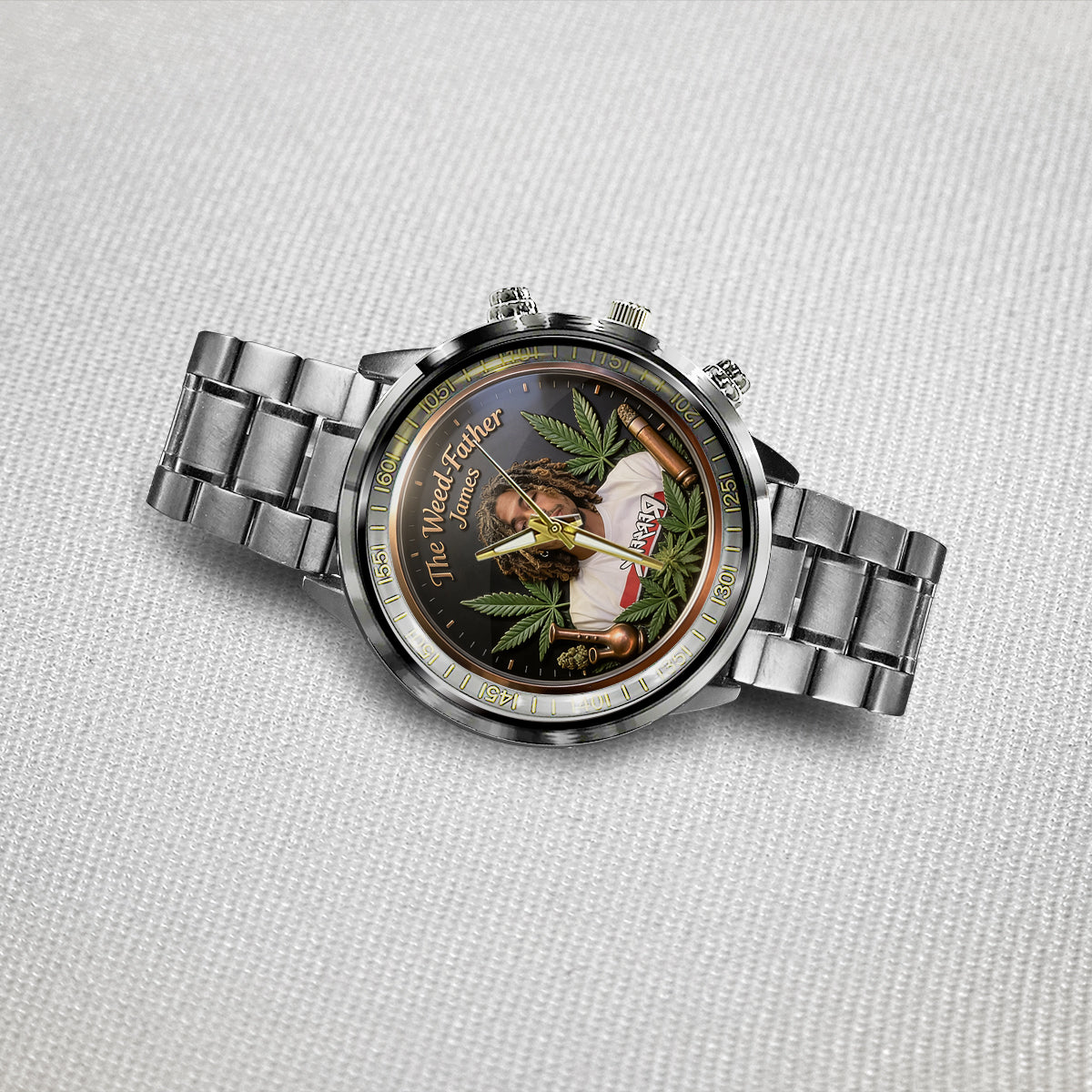 World's Dopest Dad - Personalized Weed Hand Watch