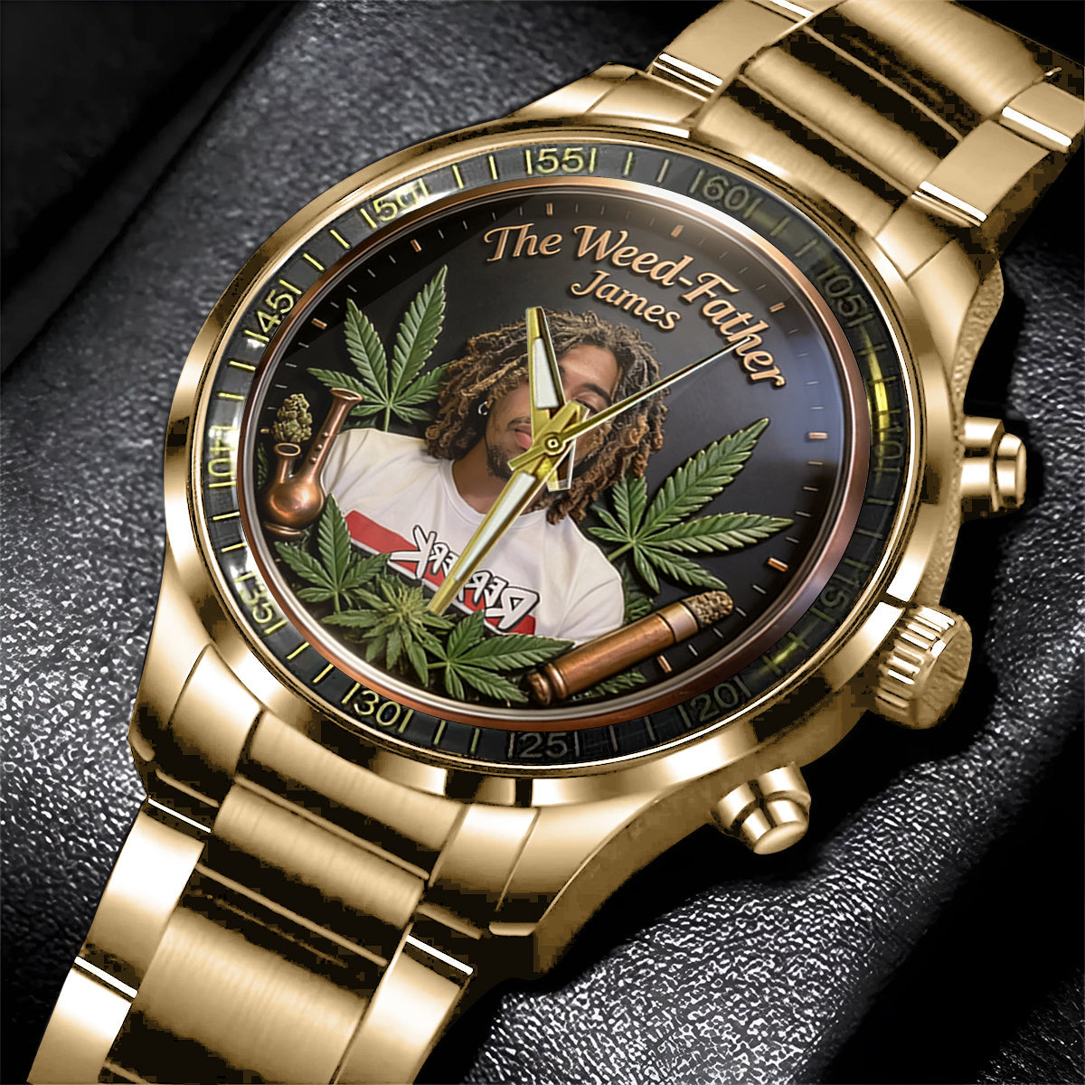 World's Dopest Dad - Personalized Weed Hand Watch