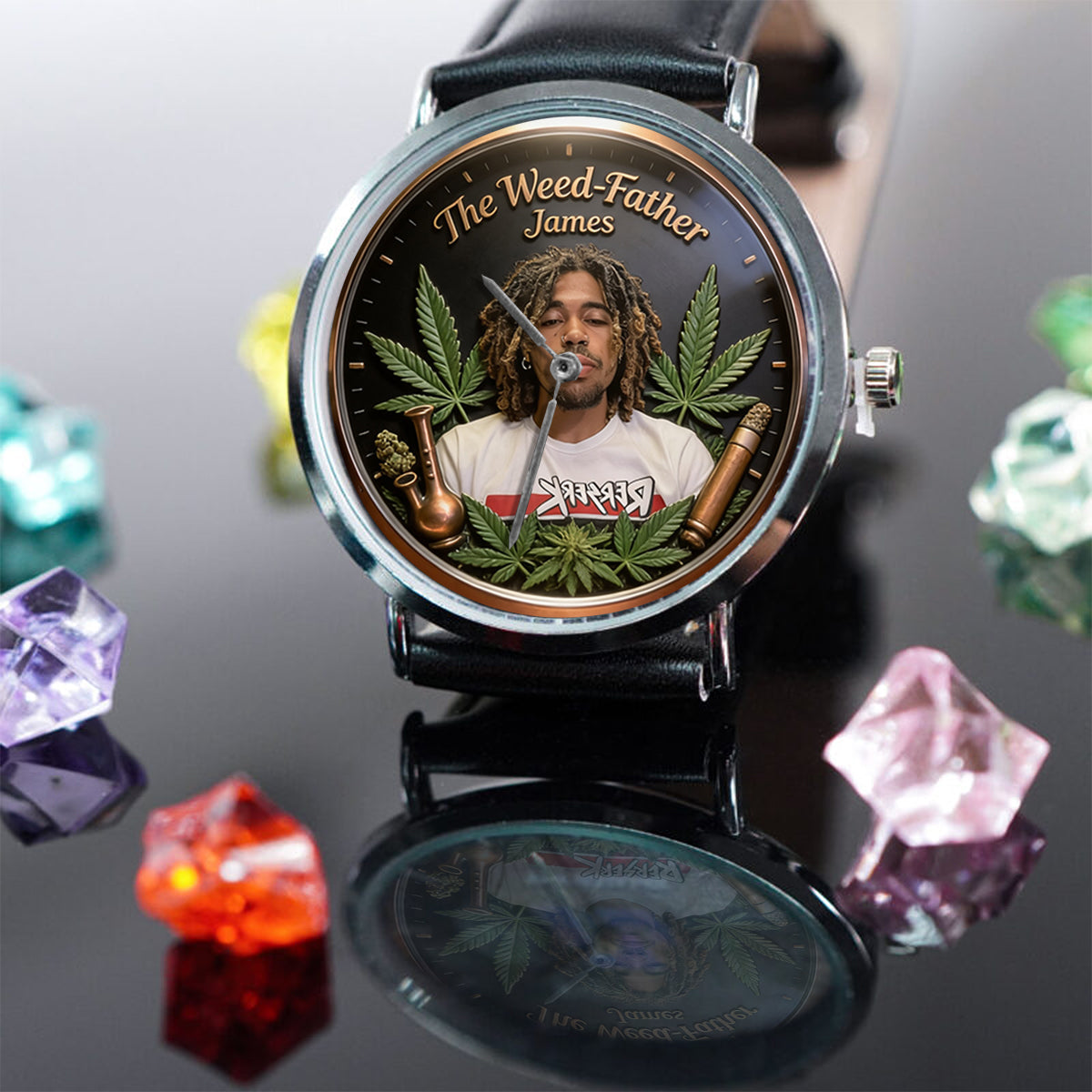 World's Dopest Dad - Personalized Weed Hand Watch