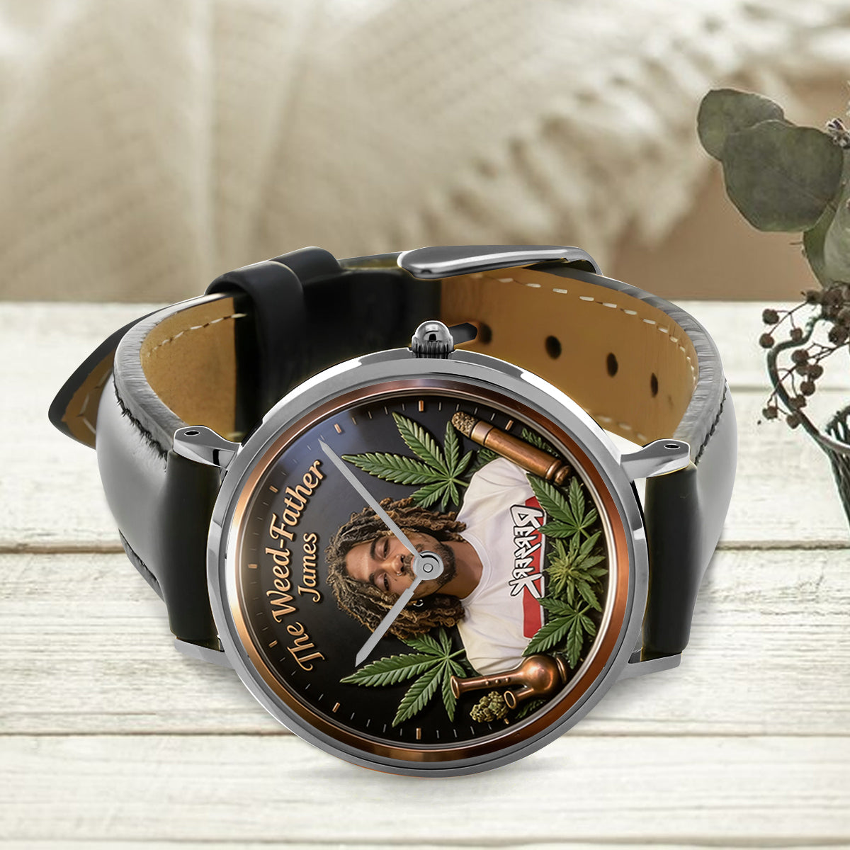 World's Dopest Dad - Personalized Weed Hand Watch